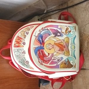 Nickelodeon the last Airbender mini glow in the dark backpack, white and red